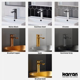 Karran Venda 1.2 GPM Single Lever Handle Lead-free Brass ADA Bathroom Faucet, Basin, Gunmetal Grey, KBF510GG