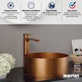 Karran Venda 1.2 GPM Single Lever Handle Lead-free Brass ADA Bathroom Faucet, Vessel, Brushed Copper, KBF512BC