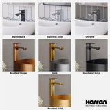 Karran Venda 1.2 GPM Single Lever Handle Lead-free Brass ADA Bathroom Faucet, Vessel, Brushed Copper, KBF512BC