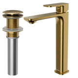 Karran Venda 1.2 GPM Single Lever Handle Lead-free Brass ADA Bathroom Faucet, Vessel, Brushed Gold, KBF512BG