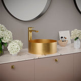 Karran Venda 1.2 GPM Single Lever Handle Lead-free Brass ADA Bathroom Faucet, Vessel, Brushed Gold, KBF512BG