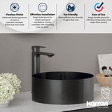 Karran Venda 1.2 GPM Single Lever Handle Lead-free Brass ADA Bathroom Faucet, Vessel, Gunmetal Grey, KBF512GG