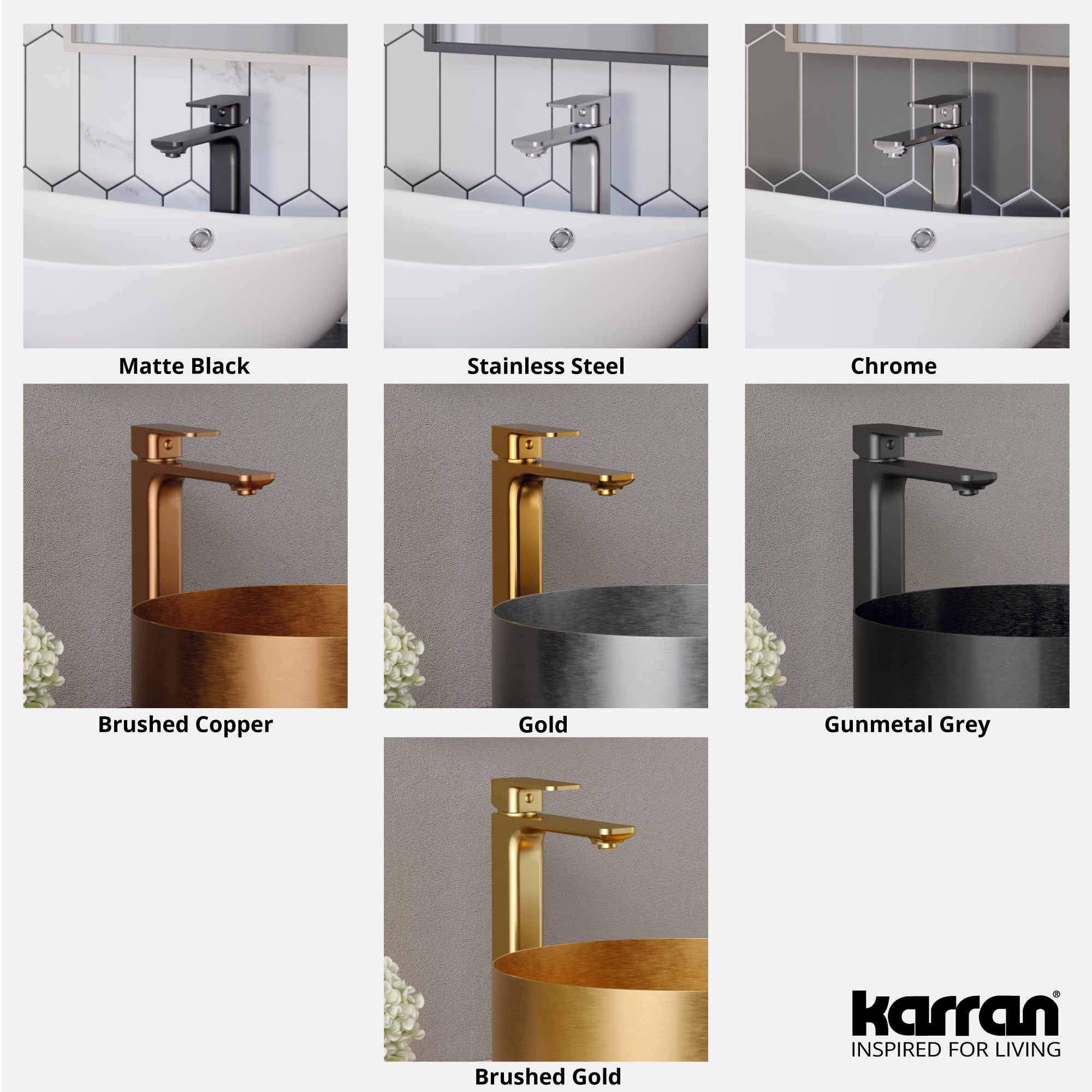 Karran Venda 1.2 GPM Single Lever Handle Lead-free Brass ADA Bathroom Faucet, Vessel, Gunmetal Grey, KBF512GG