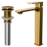 Karran Venda 1.2 GPM Single Lever Handle Lead-free Brass ADA Bathroom Faucet, Vessel, Gold, KBF512G