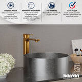 Karran Venda 1.2 GPM Single Lever Handle Lead-free Brass ADA Bathroom Faucet, Vessel, Gold, KBF512G