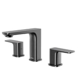 Karran Venda 1.2 GPM Double Lever Handle Lead-free Brass ADA Bathroom Faucet, Widespread, Gunmetal Grey, KBF514GG