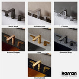 Karran Venda 1.2 GPM Double Lever Handle Lead-free Brass ADA Bathroom Faucet, Widespread, Gunmetal Grey, KBF514GG