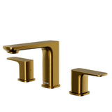 Karran Venda 1.2 GPM Double Lever Handle Lead-free Brass ADA Bathroom Faucet, Widespread, Gold, KBF514G