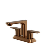Karran Venda 1.2 GPM Double Lever Handle Lead-free Brass ADA Bathroom Faucet, Centerset, Brushed Copper, KBF516BC