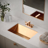 Karran Venda 1.2 GPM Double Lever Handle Lead-free Brass ADA Bathroom Faucet, Centerset, Brushed Copper, KBF516BC