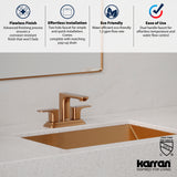 Karran Venda 1.2 GPM Double Lever Handle Lead-free Brass ADA Bathroom Faucet, Centerset, Brushed Copper, KBF516BC