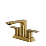 Karran Venda 1.2 GPM Double Lever Handle Lead-free Brass ADA Bathroom Faucet, Centerset, Brushed Gold, KBF516BG