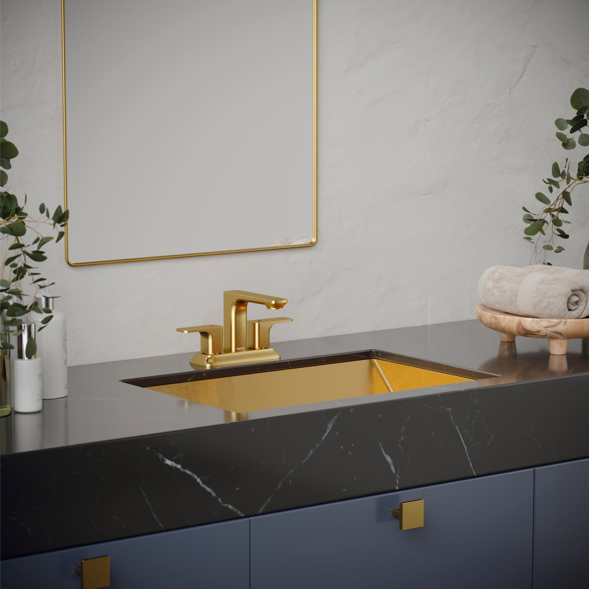 Brass Karanduwa カランドゥワ　スリランカ製 Karran Venda 1.2 GPM Double Lever Handle Lead-free Brass ADA Bathroom