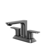 Karran Venda 1.2 GPM Double Lever Handle Lead-free Brass ADA Bathroom Faucet, Centerset, Gunmetal Grey, KBF516GG