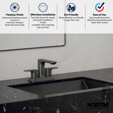 Karran Venda 1.2 GPM Double Lever Handle Lead-free Brass ADA Bathroom Faucet, Centerset, Gunmetal Grey, KBF516GG