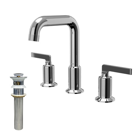 Karran Gillingham 1.2 GPM Double Lever Handle Lead-free Brass ADA Bathroom Faucet, Widespread, Chrome, KBF534C