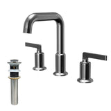 Karran Gillingham 1.2 GPM Double Lever Handle Lead-free Brass ADA Bathroom Faucet, Widespread, Gunmetal Grey, KBF534GG