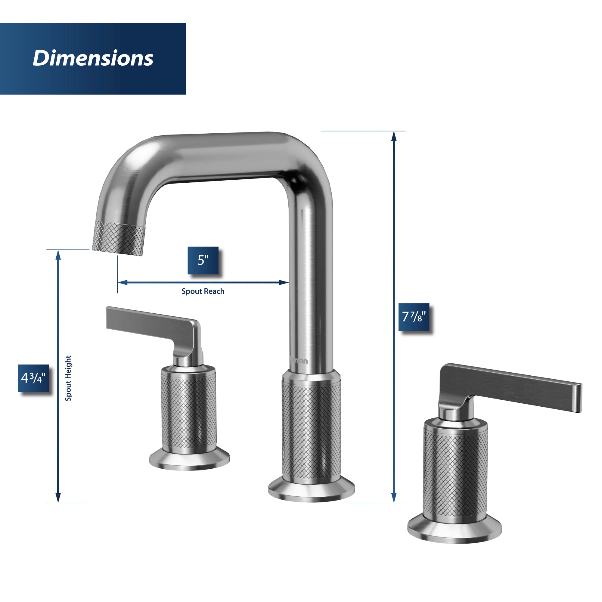 Karran Gillingham 1.2 GPM Double Lever Handle Lead-free Brass ADA Bathroom Faucet, Widespread, Stainless Steel, KBF534SS