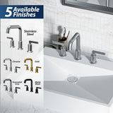 Karran Gillingham 1.2 GPM Double Lever Handle Lead-free Brass ADA Bathroom Faucet, Widespread, Stainless Steel, KBF534SS