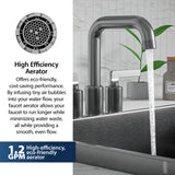 Karran Gillingham 1.2 GPM Double Lever Handle Lead-free Brass ADA Bathroom Faucet, Centerset, Gunmetal Grey, KBF536GG