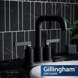 Karran Gillingham 1.2 GPM Double Lever Handle Lead-free Brass ADA Bathroom Faucet, Centerset, Matte Black, KBF536MB