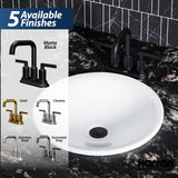 Karran Gillingham 1.2 GPM Double Lever Handle Lead-free Brass ADA Bathroom Faucet, Centerset, Matte Black, KBF536MB