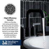 Karran Gillingham 1.2 GPM Double Lever Handle Lead-free Brass ADA Bathroom Faucet, Centerset, Matte Black, KBF536MB