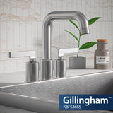 Karran Gillingham 1.2 GPM Double Lever Handle Lead-free Brass ADA Bathroom Faucet, Centerset, Stainless Steel, KBF536SS