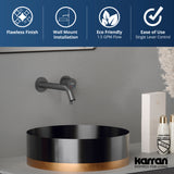 Karran Grantham 1.5 GPM Single Lever Handle Lead-free Brass ADA Bathroom Faucet, Wall Mounted, Gunmetal Grey, KBF610GG