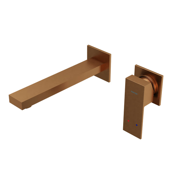 Karran Alberton 1.5 GPM Single Lever Handle Lead-free Brass ADA Bathroom Faucet, Wall Mounted, Brushed Copper, KBF620BC