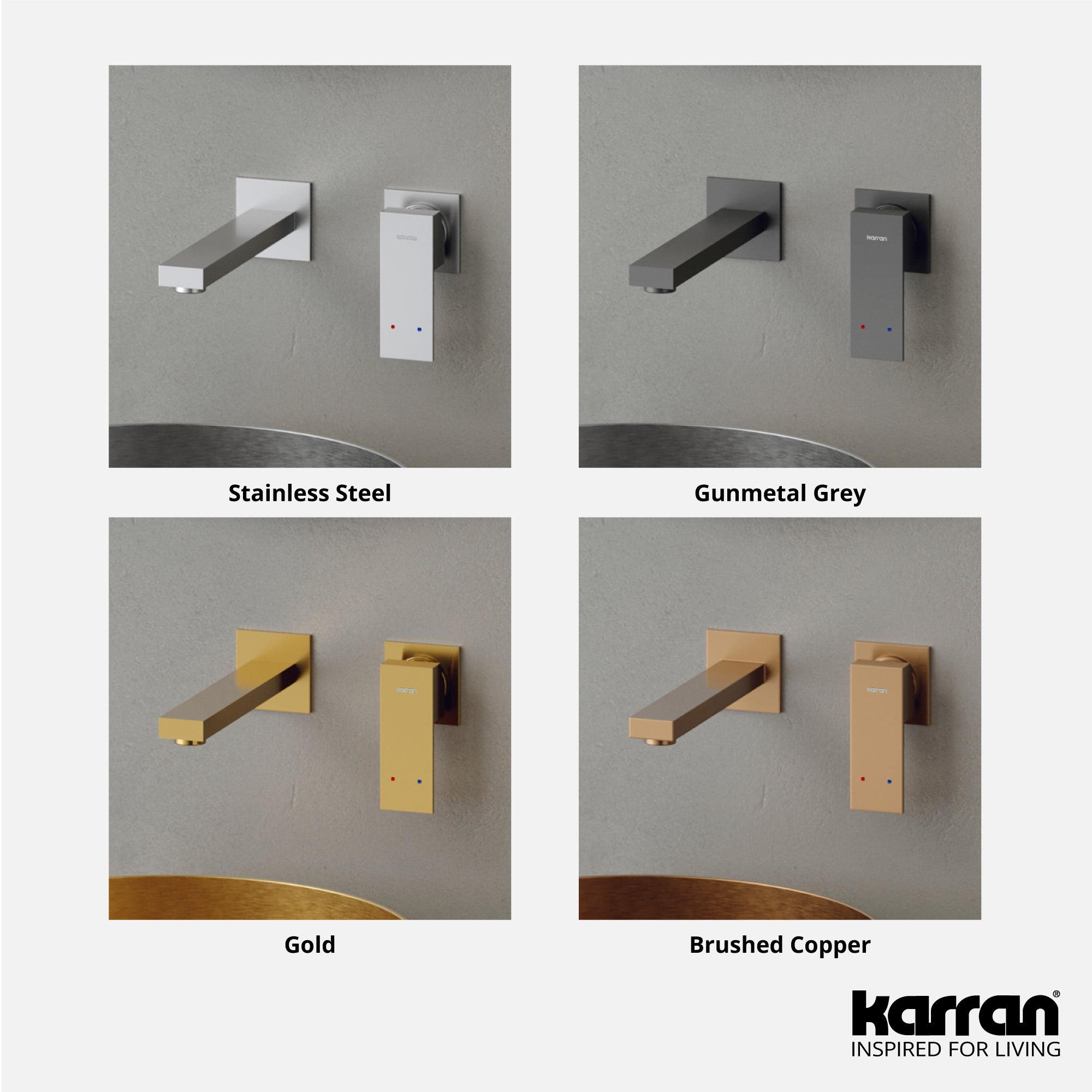 Karran Alberton 1.5 GPM Single Lever Handle Lead-free Brass ADA Bathroom Faucet, Wall Mounted, Stainless Steel, KBF620SS