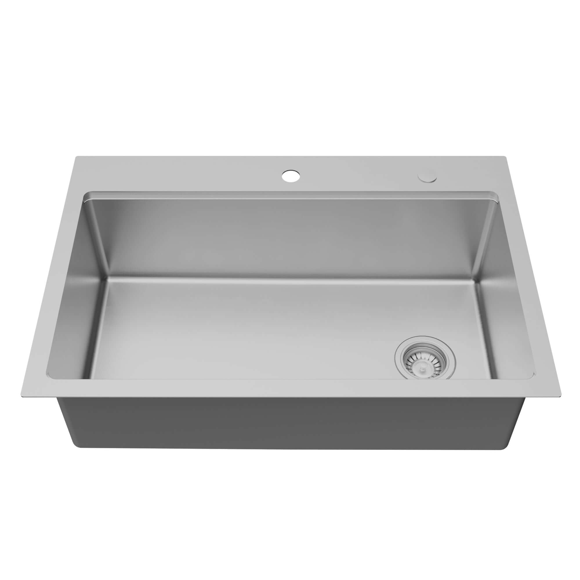 Karran Fusion 33" Drop In/Topmount Stainless Steel Workstation Kitchen Sink with Accessories, 16 Gauge, WSTMSB3333-PK1