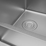 Karran Fusion 33" Drop In/Topmount Stainless Steel Workstation Kitchen Sink with Accessories, 50/50 Double Bowl, 16 Gauge, WSTMDB3323-PK1