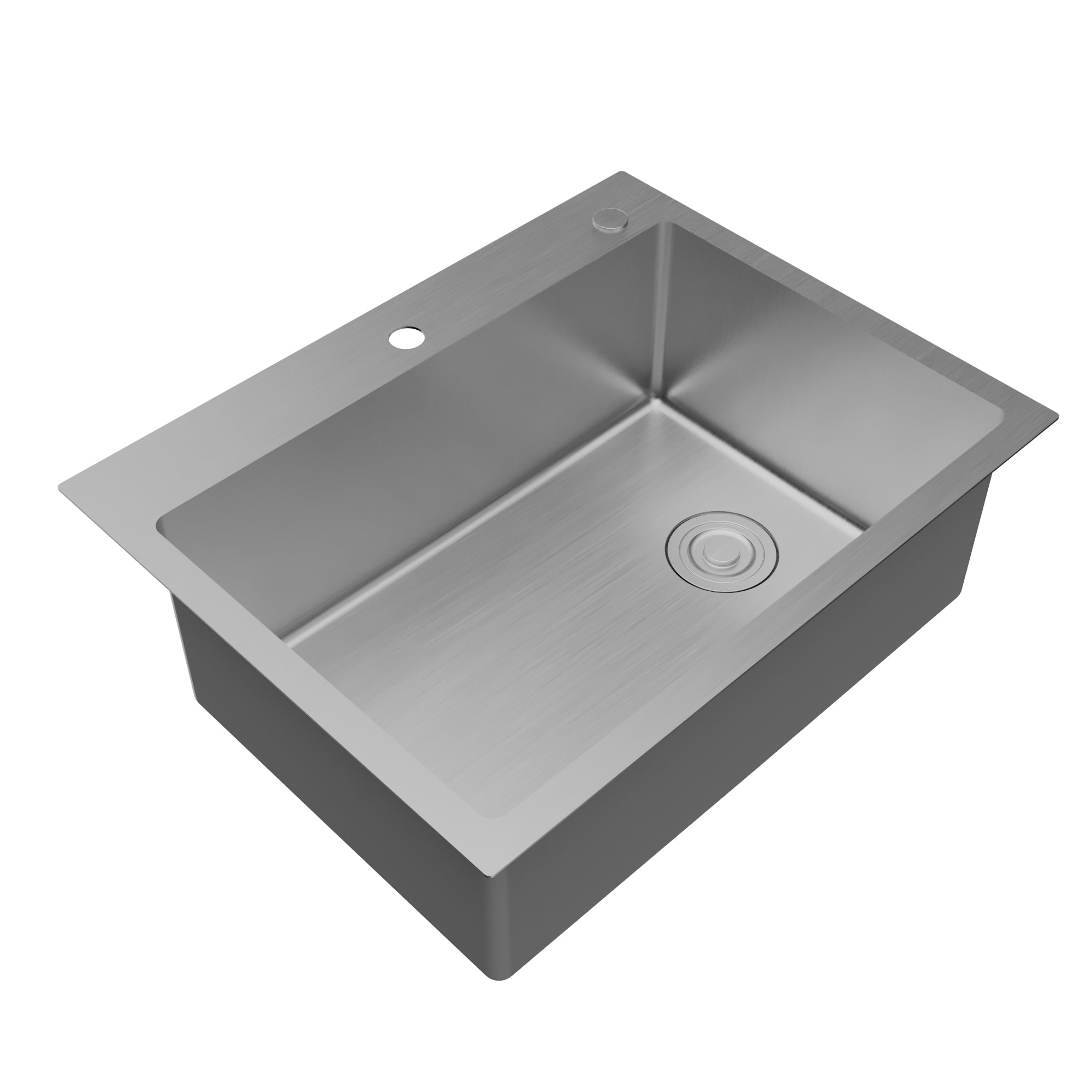 Karran Fusion 28" Drop In/Topmount Stainless Steel Kitchen Sink with Accessories, 16 Gauge, TMSB2831-PK1