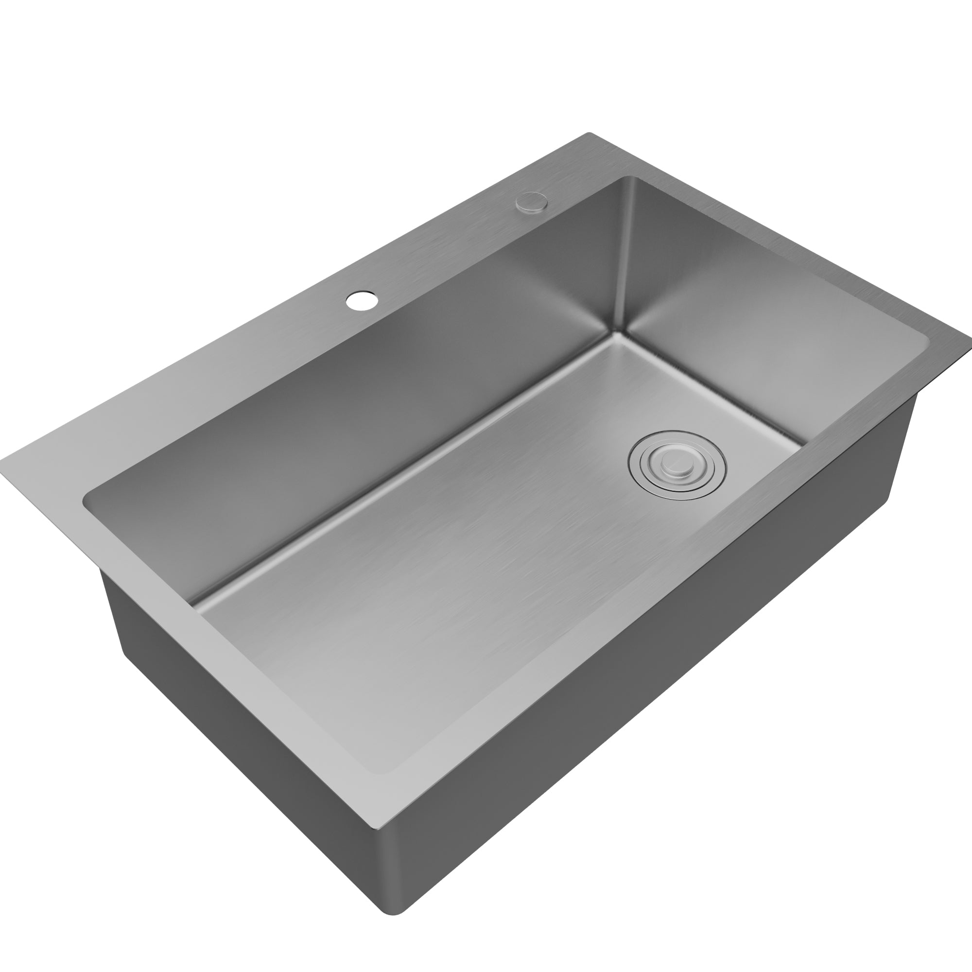 Karran Fusion 33" Drop In/Topmount Stainless Steel Kitchen Sink with Accessories, 16 Gauge, TMSB3331-PK1