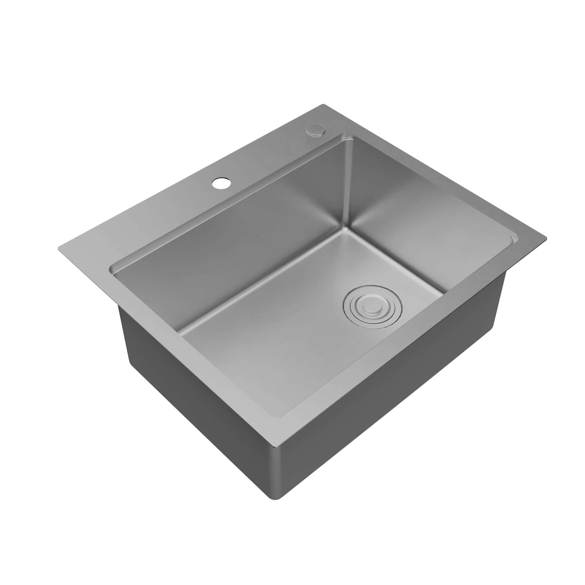 Karran Fusion 25" Drop In/Topmount Stainless Steel Workstation Kitchen Sink with Accessories, 16 Gauge, WSTMSB2533-PK1