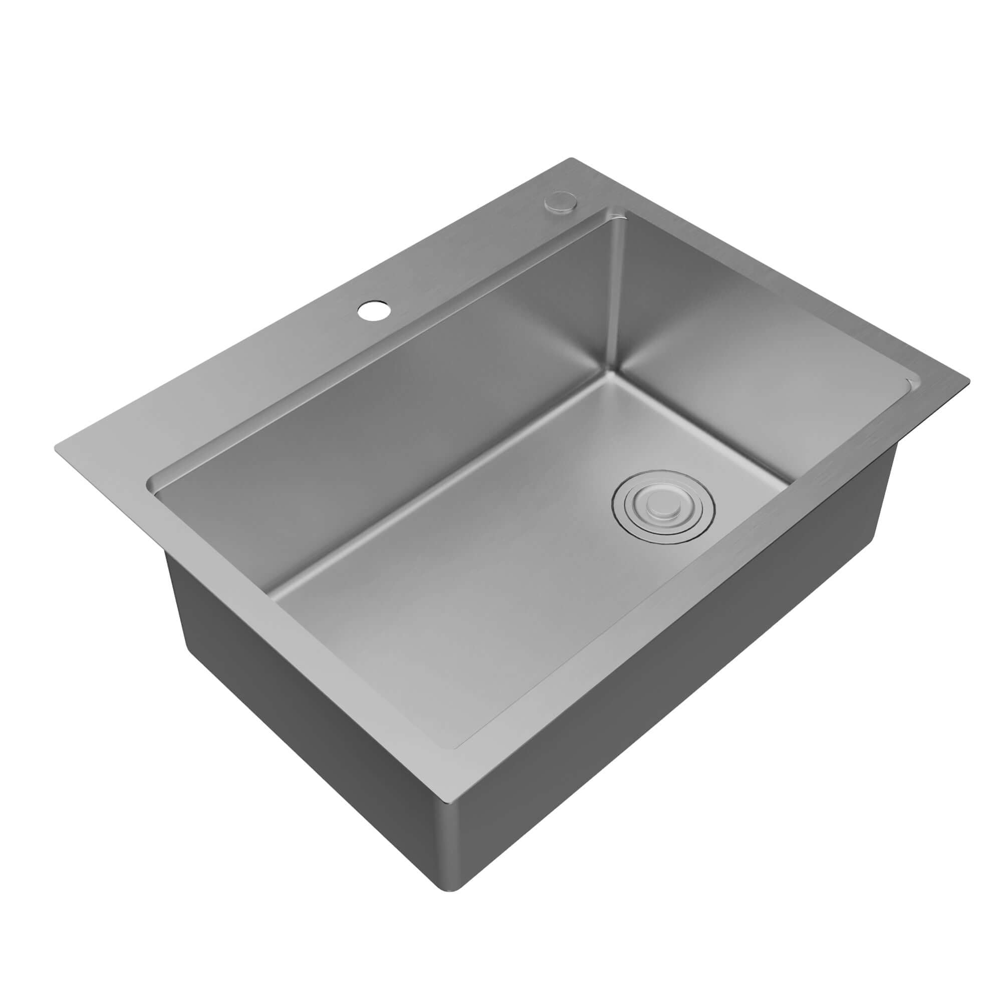 Karran Fusion 28" Drop In/Topmount Stainless Steel Workstation Kitchen Sink with Accessories, 16 Gauge, WSTMSB2833-PK1