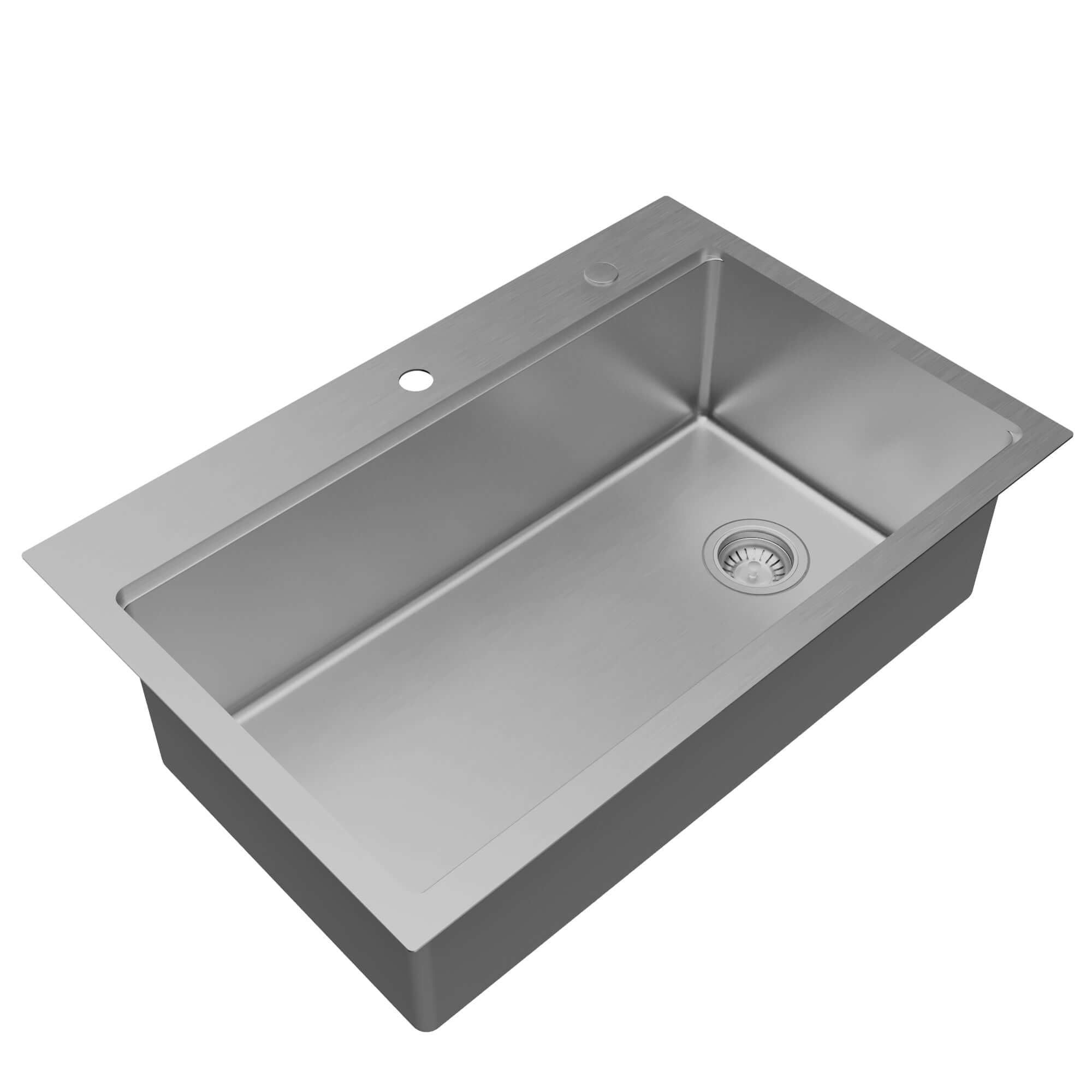 Karran Fusion 33" Drop In/Topmount Stainless Steel Workstation Kitchen Sink with Accessories, 16 Gauge, WSTMSB3333-PK1