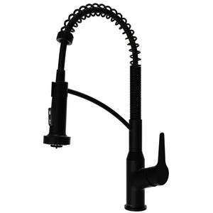 Main Image of Karran Scottsdale Single Lever Handle Lead-free Brass ADA Kitchen Faucet, Pull Down, Matte Black, KKF210MB