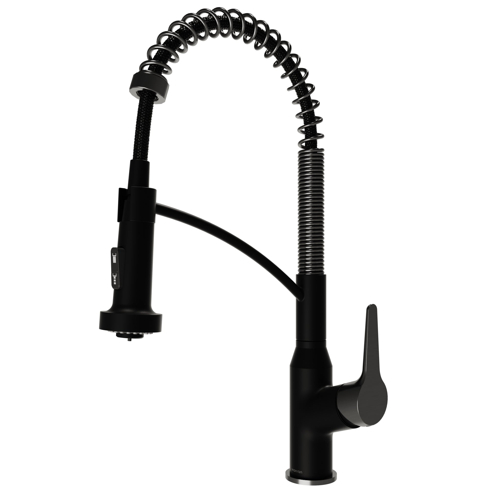 Karran Scottsdale 1.8 GPM Single Lever Handle Lead-free Brass ADA Kitchen Faucet, Pull-Down, Matte Black & Spot-Free Gunmetal Grey, KKF210MBSFGG