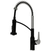 Karran Scottsdale 1.8 GPM Single Lever Handle Lead-free Brass ADA Kitchen Faucet, Pull-Down, Matte Black & Spot-Free Stainless Steel, KKF210MBSFSS