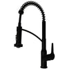 Karran Scottsdale Single Lever Handle Lead-free Brass ADA Kitchen Faucet, Pull Down, Matte Black, KKF210MB