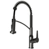 Karran Scottsdale 1.8 GPM Single Lever Handle Lead-free Brass ADA Kitchen Faucet, Pull-Down, Spot-Free Gunmetal Grey, KKF210SFGG