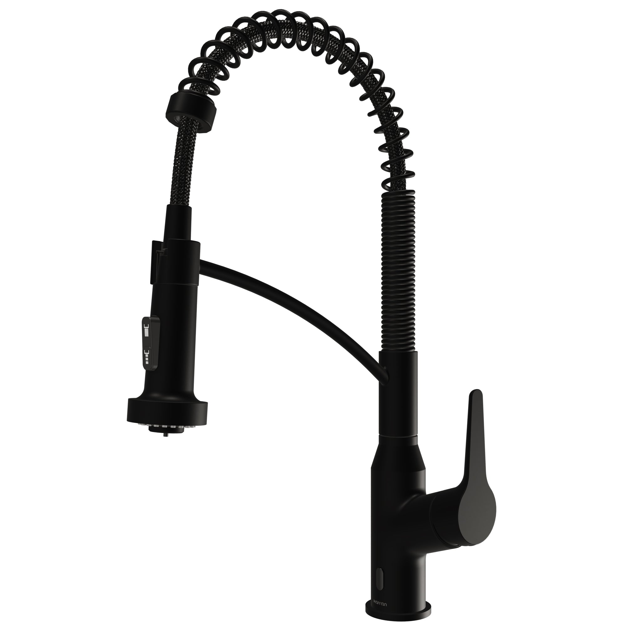Main Image of Karran Alston 1.8 GPM Single Lever Handle Lead-free Brass ADA Touchless Kitchen Faucet, Pull-Down, Matte Black, KKF215MB