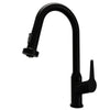 Karran Dockton 1.8 GPM Single Lever Handle Lead-free Brass ADA Kitchen Faucet, Pull-Down Kitchen, Matte Black, KKF250MB