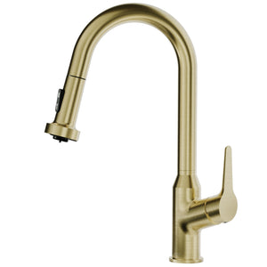Alternate Image for Karran Scottsdale 1.8 GPM Single Lever Handle Lead-free Brass ADA Kitchen Faucet, Pull-Down, Spot-Free Brushed Gold, KKF250SFBG
