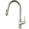 Karran Scottsdale 1.8 GPM Single Lever Handle Lead-free Brass ADA Kitchen Faucet, Pull-Down, Spot Free Stainless Steel, KKF250SFSS