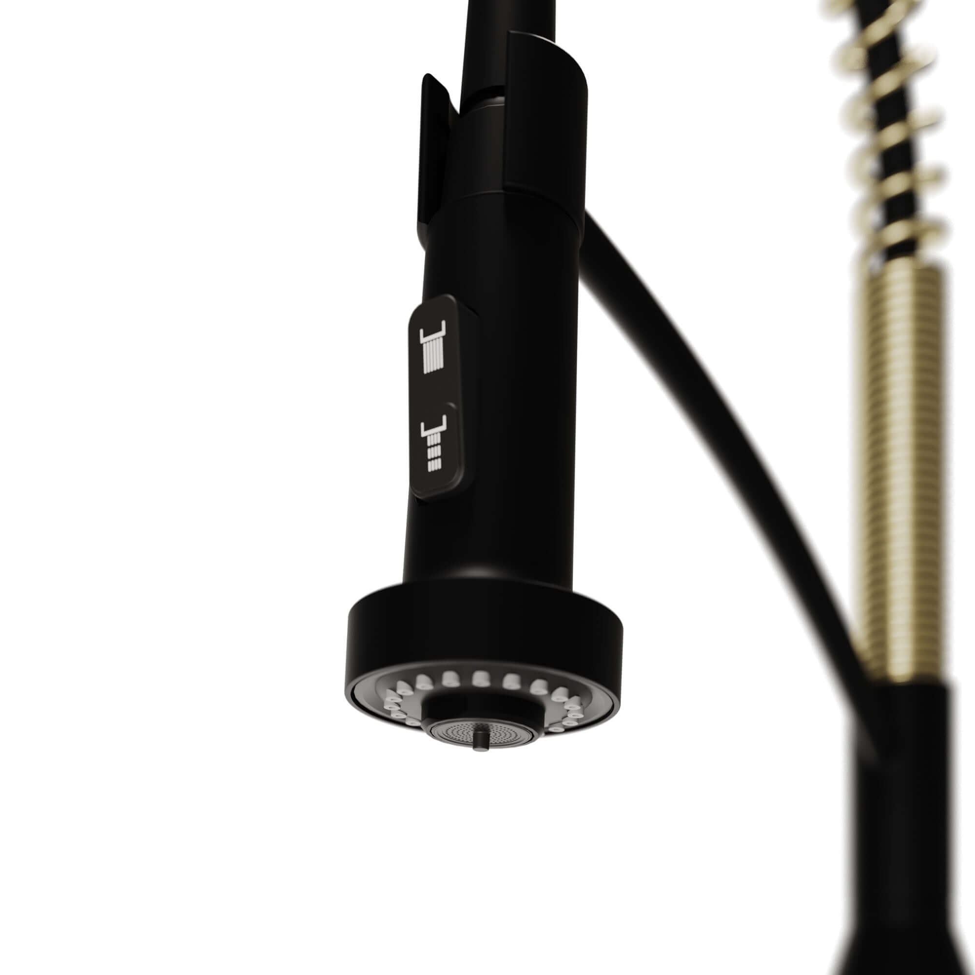 Alternative View of Karran Scottsdale 1.8 GPM Single Lever Handle Lead-free Brass ADA Kitchen Faucet, Pull-Down, Matte Black & Spot-Free Brushed Gold, KKF210MBSFBG