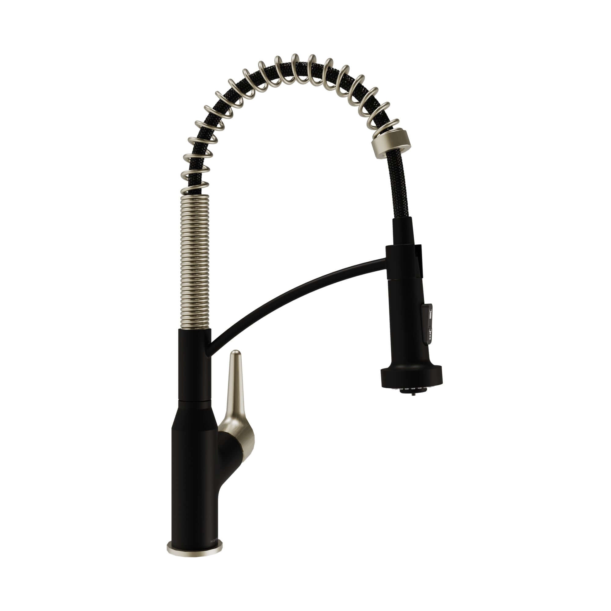 Alternative View of Karran Scottsdale 1.8 GPM Single Lever Handle Lead-free Brass ADA Kitchen Faucet, Pull-Down, Matte Black & Spot-Free Champagne Bronze, KKF210MBSFCB
