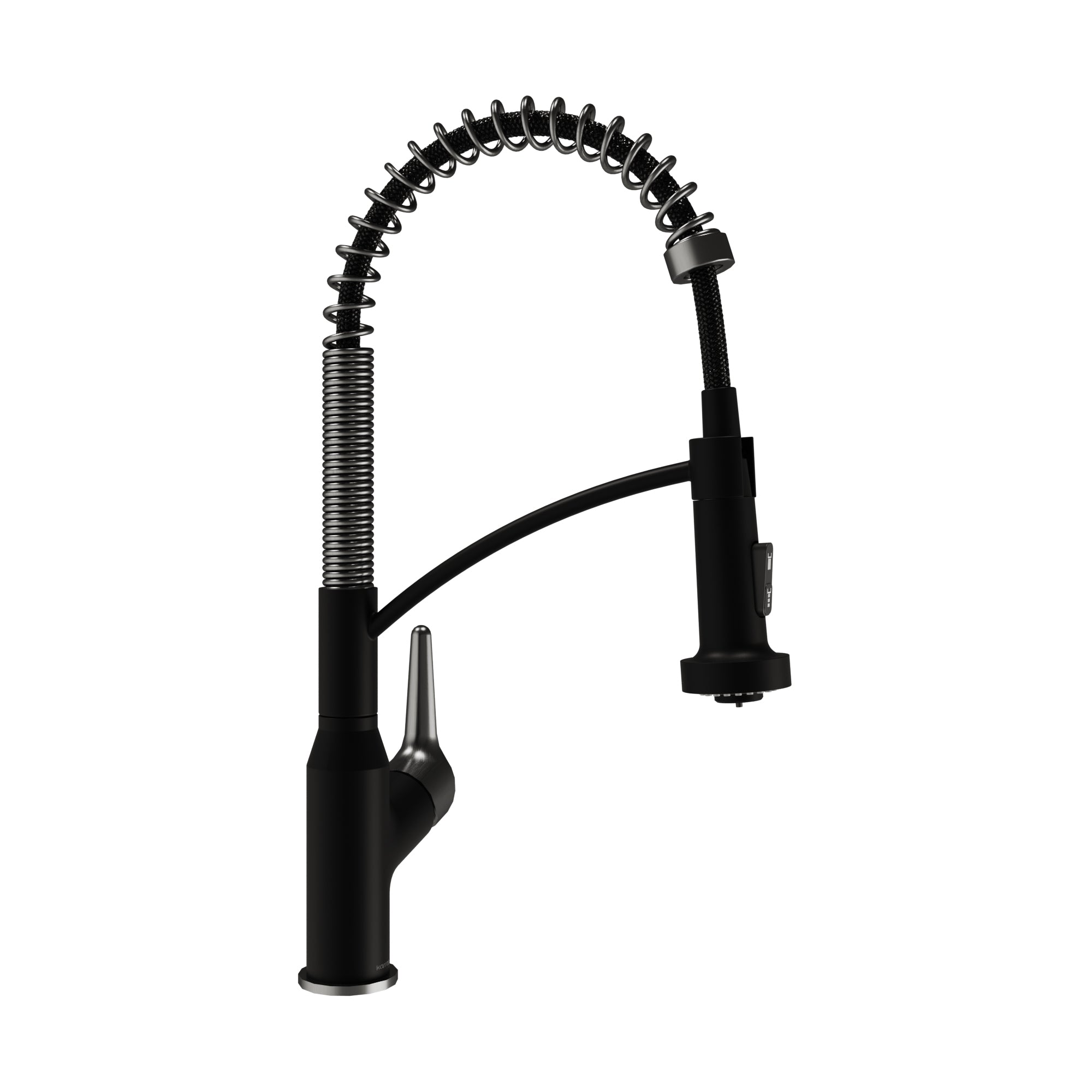 Karran Scottsdale 1.8 GPM Single Lever Handle Lead-free Brass ADA Kitchen Faucet, Pull-Down, Matte Black & Spot-Free Gunmetal Grey, KKF210MBSFGG